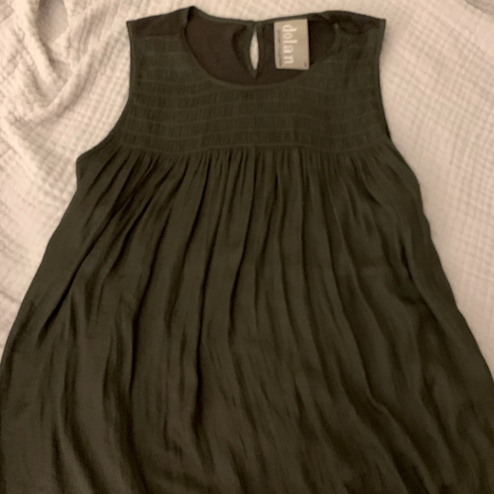 Pleated green Dolan tank (from Anthropologie)